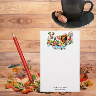 Beach Cocktails Tropische Früchte Junggeselinnen-A Briefpapier