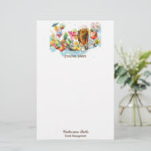 Beach Cocktails Tropische Früchte Junggeselinnen-A Briefpapier (Stehend Vorderseite)