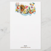 Beach Cocktails Tropische Früchte Junggeselinnen-A Briefpapier (Rückseite)