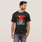 Beach Coconut Tree Retro Graphic Manatee Sommer T-Shirt (Vorne ganz)