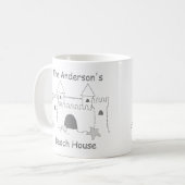 Beach Collection Individuelle Name Sand Castle Kaffeetasse (Vorderseite Links)
