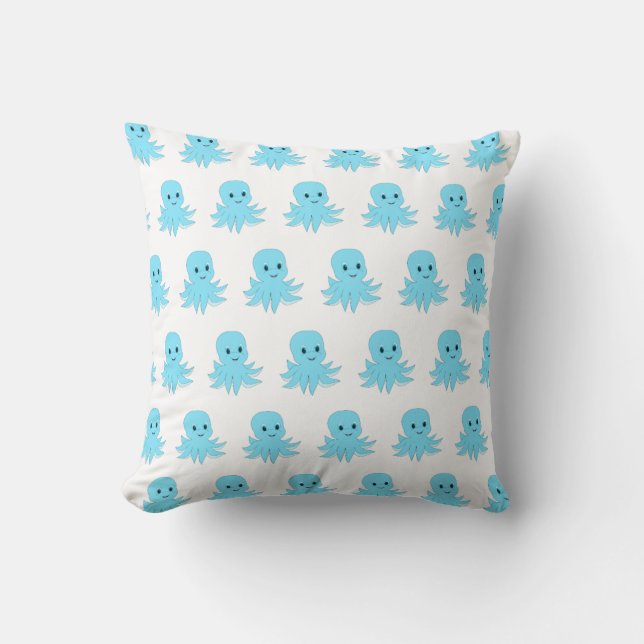 Beach Collection: Octopus Throw Kissen (Vorderseite)
