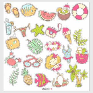 Beach Collection Pack Aufkleber