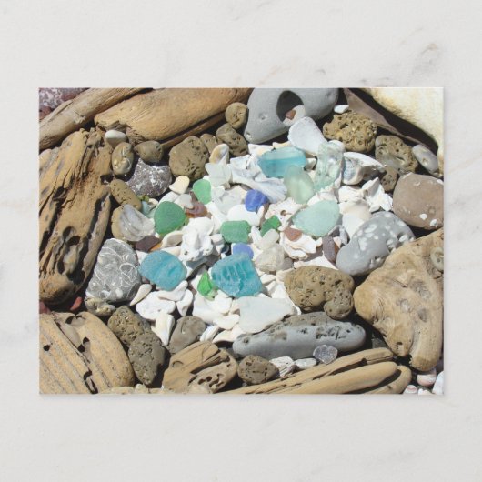 Beach Combers Postkarten Sea Glass Driftwood (Vorderseite)
