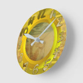 Beach Concert Abstrakt Runde Wanduhr (Winkel)