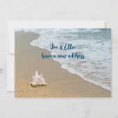 Beach Conch Muschel Ankündigung neuer Adresse (Vorderseite)