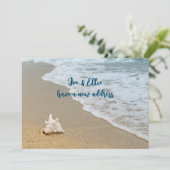 Beach Conch Muschel Ankündigung neuer Adresse (Stehend Vorderseite)