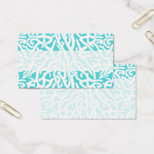 Beach Coral Reef Muster Nautical White Blue