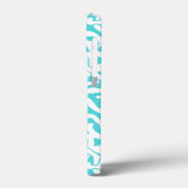Beach Coral Reef Muster Nautical White Blue Case-Mate iPhone Hülle (Rückseite / Links)