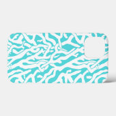 Beach Coral Reef Muster Nautical White Blue Case-Mate iPhone Hülle (Rückseite (Horizontal))