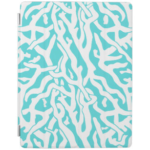 Beach Coral Reef Muster Nautical White Blue iPad Hülle