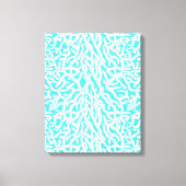 Beach Coral Reef Muster Nautical White Blue Leinwanddruck (Vorderseite)