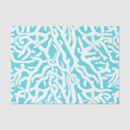 Beach Coral Reef Muster Nautical White Blue Seidenpapier