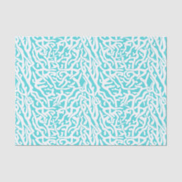 Beach Coral Reef Muster Nautical White Blue v2 Seidenpapier