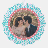 Beach Coral Reef Nautical Coastal 2 Custom Fotos Ornament Karte (Rückseite)