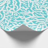 Beach Coral Reef Nautical Muster White Blue Geschenkpapier (Ecke)
