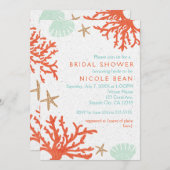 Beach Coral Reef Sea Muschel & Starfish Einladunge Einladung (Vorne/Hinten)