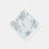 Beach Coral Reef Sea Muschel & Starfish Napkins Serviette (Ecke)