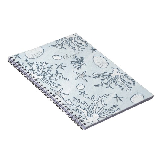 Beach Coral Reef Sea Muschel & Starfish Notebook Notizblock (Rechte Seite)