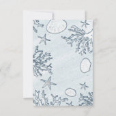 Beach Coral Reef Sea Muschel & Starfish Tischnumme Einladung (Rückseite)