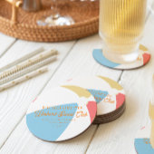 Beach Country Club | Bachelorette Runder Pappuntersetzer