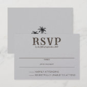 Beach Couple RSVP Karte (Vorne/Hinten)