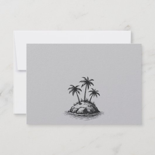 Beach Couple RSVP Karte (Rückseite)