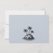 Beach Couple RSVP Karte (Rückseite)