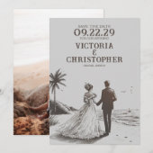 Beach Couple Save the Date (Vorne/Hinten)