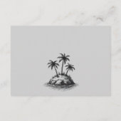 Beach Couple Wedding Begleitkarte (Rückseite)