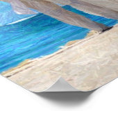 Beach Couple Wedding Digital Art Poster (Ecke)