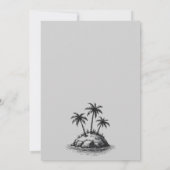 Beach Couple Wedding Einladung (Rückseite)