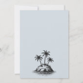 Beach Couple Wedding Einladung (Rückseite)