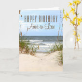 Beach Cousin in Law Birthday Card Karte (Gelbe Blume)