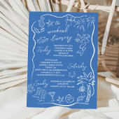 Beach Cowgirl Bachelorette Hen Weekend Einladung