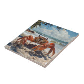 Beach Crab Keramik Tile Fliese (Seite)