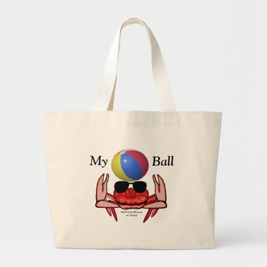 Beach Crab, My Ball, MeWarriorFrau auf Twitch Jumbo Stoffbeutel (Vorne)