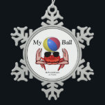 Beach Crab, My Ball, MeWarriorFrau auf Twitch Schneeflocken Zinn-Ornament<br><div class="desc">Ich spiele auf Twitch. Dies ist ein Kunstemote, das ich für meinen Twitch-Kanal erstellt habe. Auch wenn Sie mir auf Twitch nicht folgen, hoffen Sie, dass Sie die Krabben genießen werden.</div>