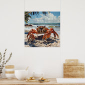 Beach Crab Poster (Küche)