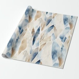 Beach Cream Blue Abstrakt Geschenkpapier