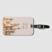 Beach Cream Sand Castle Gepäckanhänger (Vorderseite (Horizontal))