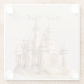 Beach Cream Sand Castle Glasuntersetzer (Rückseite)