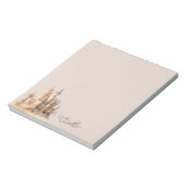 Beach Cream Sand Castle Notizblock (Rotiert)