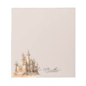 Beach Cream Sand Castle Notizblock (Vorderseite)