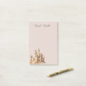 Beach Cream Sand Castle Post-it Klebezettel (Auf Schreibtisch)