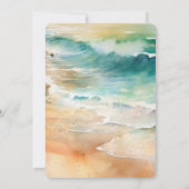 Beach Cream Türkis Aqua Ocean Geburtstag Einladung (Rückseite)