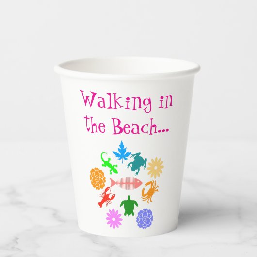 Beach Creatures Pappbecher (Vorderseite)