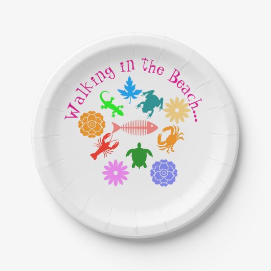 Beach Creatures Pappteller (Vorderseite)