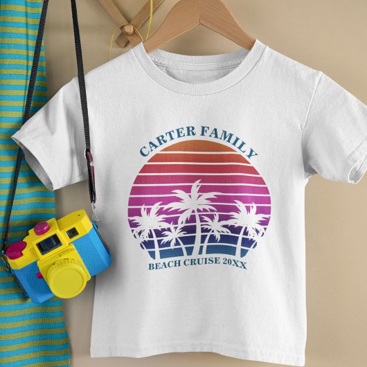Beach Cruise Family Wiedersehen Niedliche Palme Kleinkind T-shirt