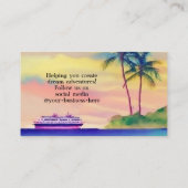 Beach Cruise Reisen Agent Berater Visitenkarte (Rückseite)